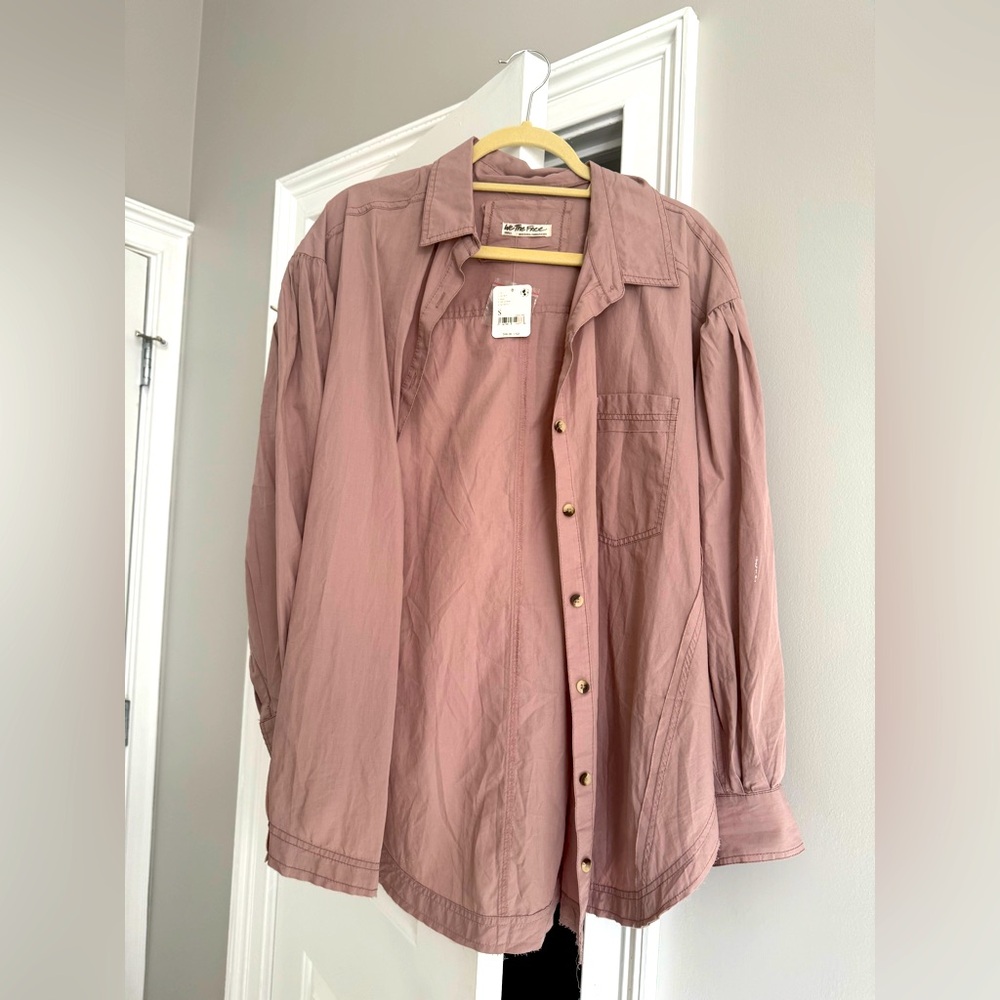 We The Free Happy Hour Solid Poplin Top